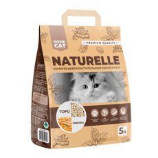 Homecat Naturelle Original / Комкующийся растительный наполнитель Хоумкэт для кошачьего туалета Тoфу