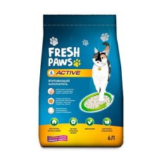 Fresh Paws Active / Впитывающий наполнитель Фреш Павз для кошачьего туалета с активированным углем