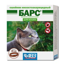 АгроВетЗащита Барс / Ошейник Инсектоакарицидный для кошек