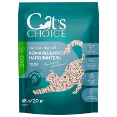 Cats Choice / Растительный комкующийся наполнитель Тофу Кэт Чойс для кошачьего туалета Без аромата