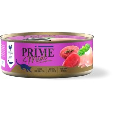 Prime Meat Chicken & Tuna fillet in jelly / Консервы Прайм Мит для взрослых кошек Курица с тунцом филе в желе (цена за упаковку)