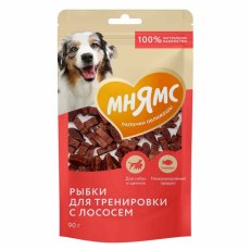 Мнямс 100% Натуральное лакомство для собак Рыбки для тренировки с Лососем