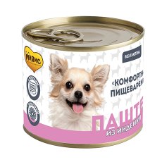 Мнямс Комфортное Пищеварение Влажный корм Консервы для собак всех пород Паштет из Индейки (цена за упаковку)