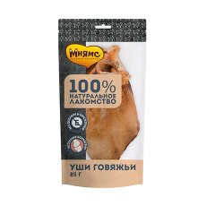 Мнямс 100% Натуральное лакомство для собак Уши Говяжьи