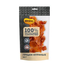 Мнямс 100% Натуральное лакомство для собак Грудки Куриные