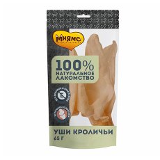 Мнямс 100% Натуральное лакомство для собак Уши Кроличьи