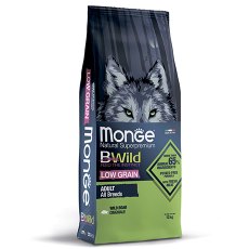 Monge Dog BWild Low Grain Adult All Breeds Wild Boar / Сухой Низкозерновой корм Монж Бивайлд для взрослых собак всех пород мясо Дикого Кабана