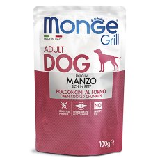 Monge Dog Grill Beef / Влажный корм Паучи Монж Гриль для взрослых собак Говядина (цена за упаковку)