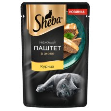 Sheba / Паучи Шеба для кошек Нежный паштет в желе Курица (цена за упаковку)