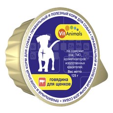 VitAnimals / Консервы Витэнималс для Щенков Говядина (цена за упаковку)