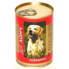 Dog Lunch / Консервы ДогЛанч для взрослых собак Говядина в желе (цена за упаковку)