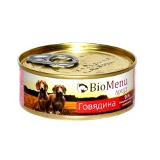 BioMenu Adult Консервы для Собак Говядина Цена за упаковку 100x24