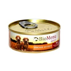 BioMenu Adult Консервы для Собак Мясное ассорти Цена за упаковку 100x24
