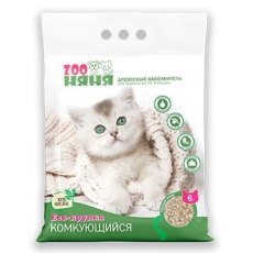 Zoo Няня Eco-крупка / Комкующийся наполнитель Зоо Няня для кошачьего туалета Древесный
