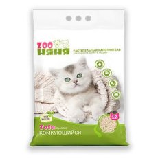 Zоо Няня Tofu Classic / Комкующийся наполнитель Зоо Няня для кошачьего туалета Растительный