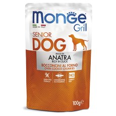 Monge Dog Grill Senior Duck / Влажный корм Паучи Монж Гриль для Пожилых собак Утка (цена за упаковку)