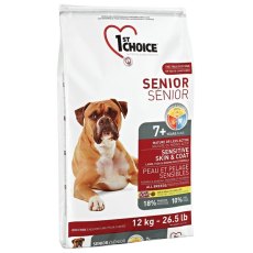 1st Choice Senior Mature or Less Active Sensitive Skin & Coat / Сухой корм Фёст Чойс для Пожилых или Малоактивных собак с Чувствительной Кожей и Шерстью Ягненок Рыба коричневый Рис
