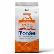 Monge Puppy and Junior Speciality Line Monoprotein All Breeds Duck rice potatoes / Сухой корм Монж для Щенков всех пород Утка с рисом и картофелем