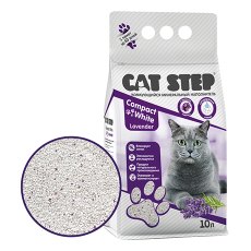 Cat Step Compact White Lavеnder / Наполнитель Кэт Степ для кошачьего туалета комкующийся Минеральный с ароматом Лаванды