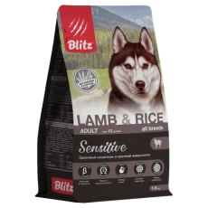 Blitz Sensitive Adult All Breeds Lamb & Rice / Сухой корм Блиц для взрослых собак всех пород Ягненок рис
