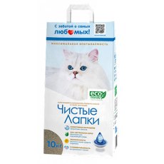 Чистые лапки (Clean Paws) Наполнитель для кошачьего туалета Комкующийся
