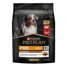 PRO PLAN DUO DELICE / Сухой корм ПРО ПЛАН для взрослых собак средних и крупных пород с говядиной