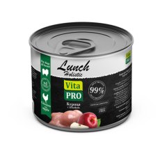 Vita Pro Lunch / Влажный корм Консервы Вита Про для собак Курица с яблоком (цена за упаковку)