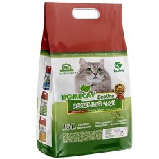 Homecat Ecoline / Комкующийся наполнитель Хоумкэт для кошачьего туалета Зеленый чай