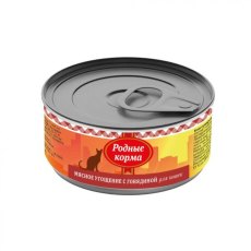 Родные Корма / Консервы Мясное угощение для кошек с Говядиной (цена за упаковку)