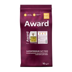 Award Hairball & Indoor / Сухой корм Авард для взрослых Домашних кошек для Выведения шерсти Утка индейка зеленая чечевица юкка Шидигера