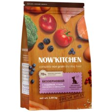 NOW KITCHEN Puppy Fresh Grain-free Turkey Duck&Salmon / Сухой Беззерновой корм Нау Китчен для Щенков Крупных пород Индейка Утка Лосось и овощи