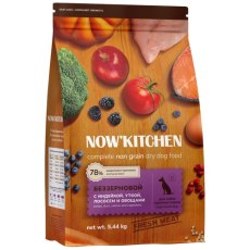 NOW KITCHEN Large Adult Fresh Grain-free Turkey Duck&Salmon / Сухой Беззерновой корм Нау Китчен для взрослых собак Крупных пород Индейка Утка Лосось и овощи