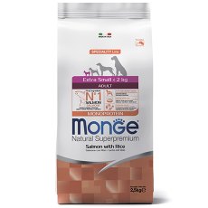 Monge Dog Monoprotein Speciality Extra Small Salmon & Rice / Сухой корм Монж для взрослых собак Миниатюрных пород Лосось с рисом