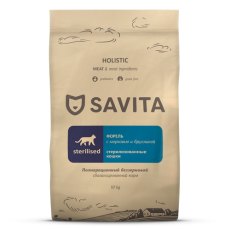 Savita Sterilized Trout / Сухой Беззерновой корм Савита для Стерилизованных кошек с Форелью