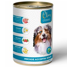 Clan Classic / Консервы Клан для собак Мясное ассорти с Языком (цена за упаковку)
