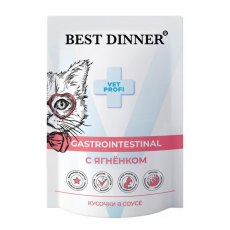 Best Dinner Exclusive Vet Profi Gastro Intestinal / Паучи Бест Диннер для кошек Ягненок кусочки в соусе (цена за упаковку)