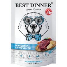 Best Dinner Super Premium Пауч / Паучи Бест Диннер для собак всех возрастов Говядина с овощами (цена за упаковку)