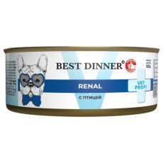 Best Dinner Vet Profi Renal / Диетический корм Бест Диннер для собак с Птицей (цена за упаковку)