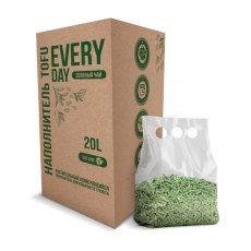 Everyday Tofu Box / Комкующийся наполнитель для кошачьего туалета с ароматом Зеленого чая
