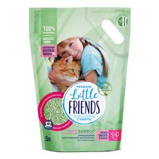 Little Friends Tofu Bamboo / Наполнитель Литтл Френдз для кошачьего туалета Комкующийся растительный с ароматом Бамбука