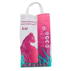 Homecat / Комкующийся наполнитель Хоумкэт для кошачьего туалета