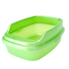 Homecat Deluxe / Туалет Хоумкэт для кошек с бортиком зеленый перламутр