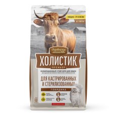 Деревенские лакомства Холистик Премьер / Сухой корм для Кастрированных и Стерилизованных кошек Говядина