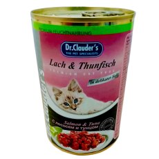 Dr.Clauder's / Консервы Доктор Клаудерс для кошек Кусочки в соусе с Лососем и тунцом (цена за упаковку)