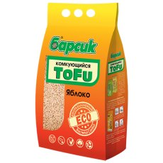 Барсик Tofu / Наполнитель для кошачьего туалета Яблоко комкующийся