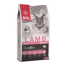 Blitz Sensitive Adult Lamb / Сухой корм Блиц для взрослых кошек Ягненок