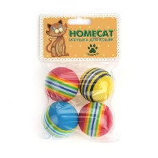 Homecat / Игрушка Хоумкэт для кошек Мячи радужные гремящие