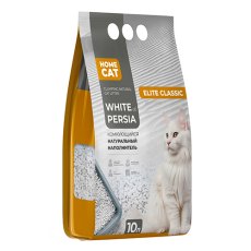 Homecat White of Persia Elite Classic / Комкующийся наполнитель Хоумкэт для кошачьего туалета из белой бентонитовой глины