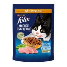 FELIX МЯСНОЕ ОБЪЕДЕНИЕ / Сухой корм Пурина Феликс Мясное объедение для взрослых кошек с курицей