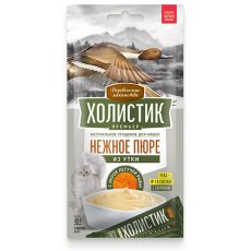 Деревенские лакомства Холистик Премьер / Пюре для кошек из Утки с икрой летучей рыбы